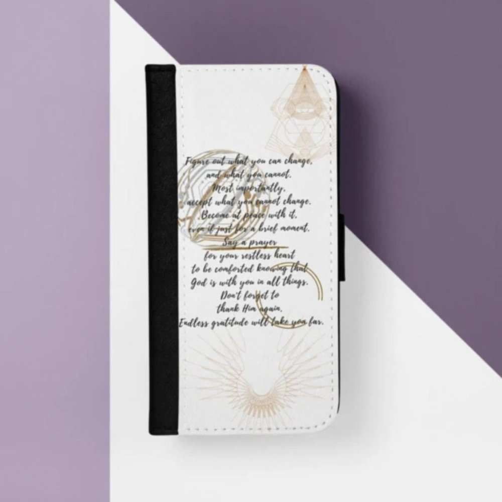 NOTE TO SELF CUSTOM DESIGNER WALLET PHONE CASE